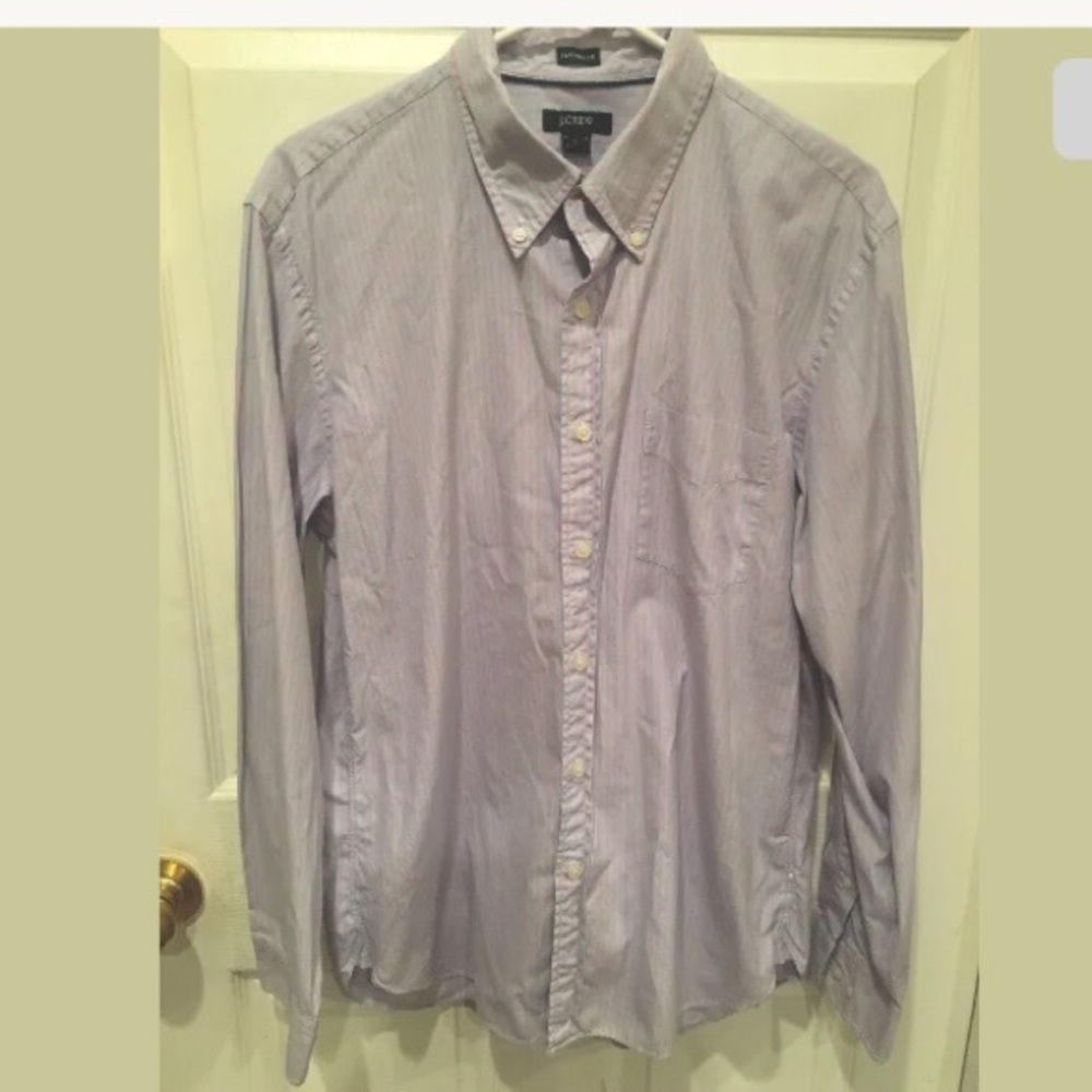 J. Crew Mens Tailored Fit Long‎ Sleeve Shirt Large